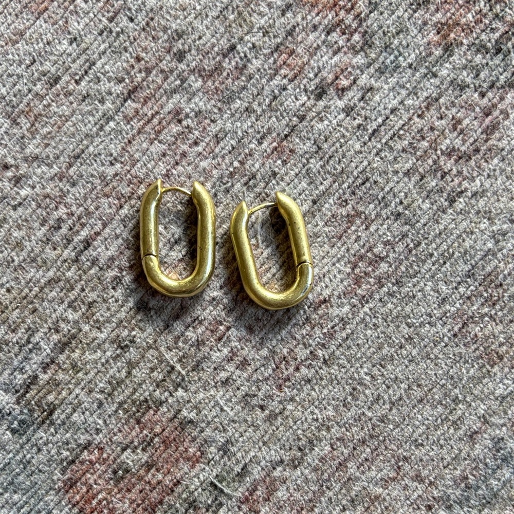 Madewell carabiner Hoop Earrings medium